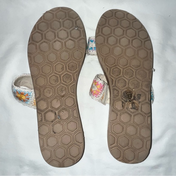 Colorful Crochet Strap Sandals Boho Festival Summer Vacation Vibes - Picture 8 of 8